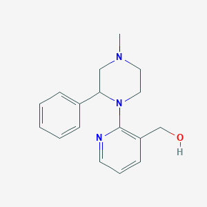 molecular formula C17H21N3O B029740 1-(3-Hydroxymethylpyridin-2-yl)-4-methyl-2-phenylpiperazine CAS No. 61337-89-1