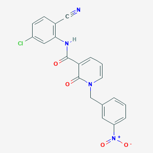 molecular formula C20H13ClN4O4 B2974001 N-(5-chloro-2-cyanophenyl)-1-(3-nitrobenzyl)-2-oxo-1,2-dihydropyridine-3-carboxamide CAS No. 941910-41-4