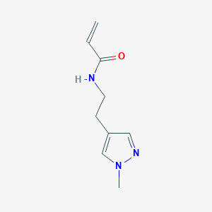 molecular formula C9H13N3O B2974056 N-[2-(1-Methylpyrazol-4-yl)ethyl]prop-2-enamide CAS No. 1536763-61-7