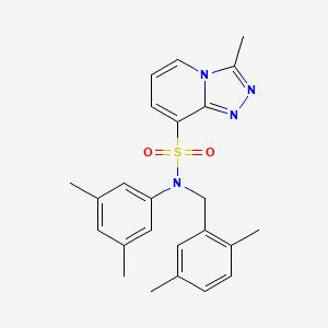 molecular formula C24H26N4O2S B2974122 N-(3,5-dimethylphenyl)-N-[(2,5-dimethylphenyl)methyl]-3-methyl-[1,2,4]triazolo[4,3-a]pyridine-8-sulfonamide CAS No. 1251605-08-9
