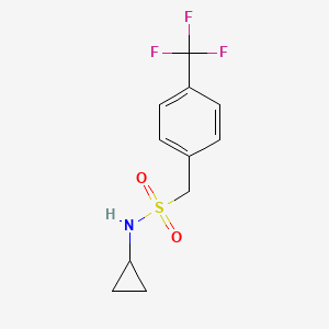 molecular formula C11H12F3NO2S B2974162 N-Cyclopropyl-1-[4-(trifluoromethyl)phenyl]methanesulfonamide CAS No. 2324859-30-3