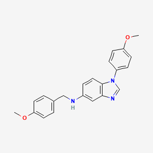 molecular formula C22H21N3O2 B2974179 N-(4-methoxybenzyl)-1-(4-methoxyphenyl)-1H-benzimidazol-5-amine CAS No. 364742-15-4