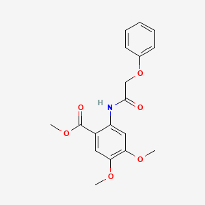 molecular formula C18H19NO6 B2974186 methyl 4,5-dimethoxy-2-(2-phenoxyacetamido)benzoate CAS No. 577985-78-5