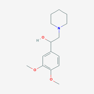 molecular formula C15H23NO3 B2974201 1-(3,4-Dimethoxyphenyl)-2-(piperidin-1-yl)ethan-1-ol CAS No. 30332-55-9