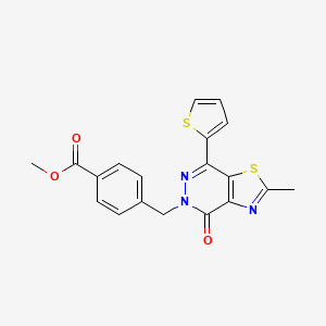 methyl 4-((2-methyl-4-oxo-7-(thiophen-2-yl)thiazolo[4,5-d]pyridazin-5(4H)-yl)methyl)benzoate
