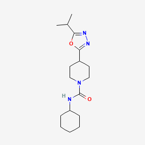 N-cyclohexyl-4-(5-isopropyl-1,3,4-oxadiazol-2-yl)piperidine-1-carboxamide