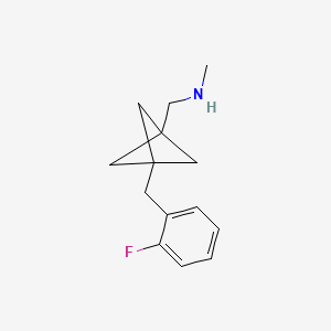 1-[3-[(2-Fluorophenyl)methyl]-1-bicyclo[1.1.1]pentanyl]-N-methylmethanamine