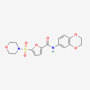 N-(2,3-dihydrobenzo[b][1,4]dioxin-6-yl)-5-(morpholinosulfonyl)furan-2-carboxamide