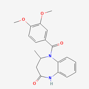 5-(3,4-dimethoxybenzoyl)-4-methyl-4,5-dihydro-1H-benzo[b][1,4]diazepin-2(3H)-one
