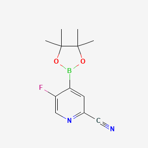 5-Fluoro-4-(4,4,5,5-tetramethyl-1,3,2-dioxaborolan-2-yl)pyridine-2-carbonitrile