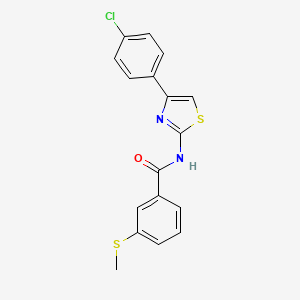 molecular formula C17H13ClN2OS2 B2974249 N-(4-(4-chlorophenyl)thiazol-2-yl)-3-(methylthio)benzamide CAS No. 896356-29-9