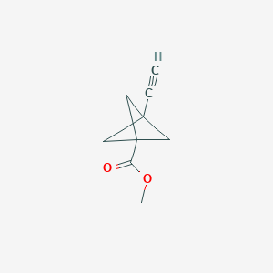 molecular formula C9H10O2 B2974264 Methyl 3-ethynylbicyclo[1.1.1]pentane-1-carboxylate CAS No. 1955554-75-2