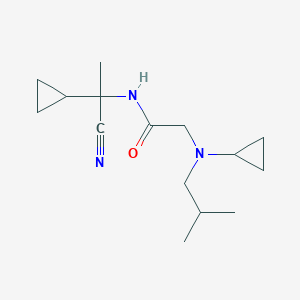 molecular formula C15H25N3O B2974362 N-(1-cyano-1-cyclopropylethyl)-2-[cyclopropyl(2-methylpropyl)amino]acetamide CAS No. 1110862-36-6