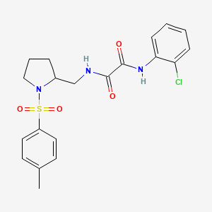 molecular formula C20H22ClN3O4S B2974396 N1-(2-chlorophenyl)-N2-((1-tosylpyrrolidin-2-yl)methyl)oxalamide CAS No. 896276-96-3