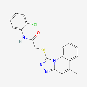 B2974401 N-(2-chlorophenyl)-2-[(5-methyl[1,2,4]triazolo[4,3-a]quinolin-1-yl)sulfanyl]acetamide CAS No. 335389-91-8