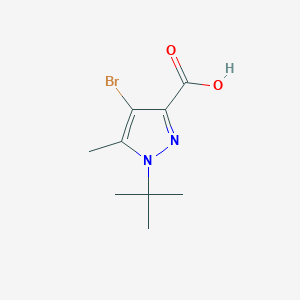 molecular formula C9H13BrN2O2 B2974471 4-Bromo-1-tert-butyl-5-methyl-1H-pyrazole-3-carboxylic acid CAS No. 2391987-04-3