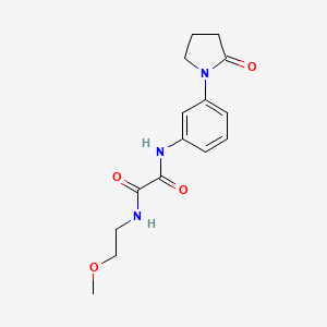 molecular formula C15H19N3O4 B2974529 N1-(2-methoxyethyl)-N2-(3-(2-oxopyrrolidin-1-yl)phenyl)oxalamide CAS No. 941934-70-9