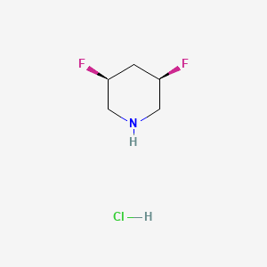 molecular formula C5H10ClF2N B2974550 cis-3,5-Difluoropiperidine;hydrochloride CAS No. 259110-60-6
