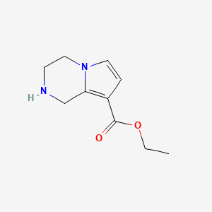 molecular formula C10H14N2O2 B2974564 Ethyl 1,2,3,4-tetrahydropyrrolo[1,2-a]pyrazine-8-carboxylate CAS No. 2248394-91-2