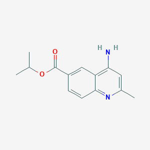 molecular formula C14H16N2O2 B2974605 Propan-2-yl 4-amino-2-methylquinoline-6-carboxylate CAS No. 1018135-61-9