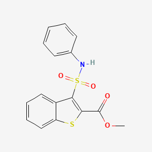 molecular formula C16H13NO4S2 B2974615 Methyl 3-(phenylsulfamoyl)-1-benzothiophene-2-carboxylate CAS No. 899965-94-7