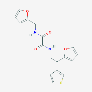 molecular formula C17H16N2O4S B2974621 N-[2-(furan-2-yl)-2-(thiophen-3-yl)ethyl]-N'-[(furan-2-yl)methyl]ethanediamide CAS No. 2097890-76-9