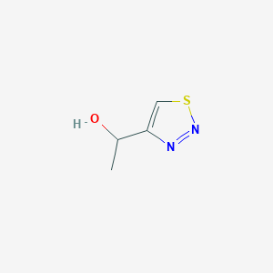 molecular formula C4H6N2OS B2974657 1-(1,2,3-Thiadiazol-4-yl)ethan-1-ol CAS No. 1416331-46-8