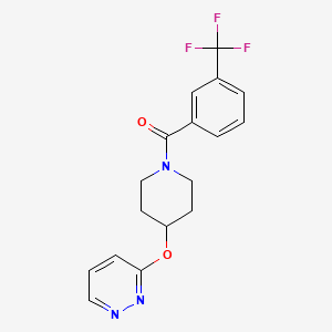 (4-(Pyridazin-3-yloxy)piperidin-1-yl)(3-(trifluoromethyl)phenyl)methanone