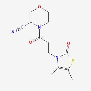 4-[3-(4,5-Dimethyl-2-oxo-2,3-dihydro-1,3-thiazol-3-yl)propanoyl]morpholine-3-carbonitrile