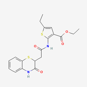 ethyl 5-ethyl-2-[[2-(3-oxo-4H-1,4-benzothiazin-2-yl)acetyl]amino]thiophene-3-carboxylate