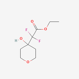 molecular formula C9H14F2O4 B2974667 Ethyl 2,2-difluoro-2-(4-hydroxyoxan-4-yl)acetate CAS No. 1250484-50-4