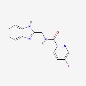 molecular formula C15H13FN4O B2974670 N-[(1H-1,3-benzodiazol-2-yl)methyl]-5-fluoro-6-methylpyridine-2-carboxamide CAS No. 2415521-42-3