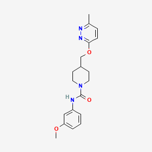 molecular formula C19H24N4O3 B2974671 N-(3-methoxyphenyl)-4-{[(6-methylpyridazin-3-yl)oxy]methyl}piperidine-1-carboxamide CAS No. 2379974-88-4