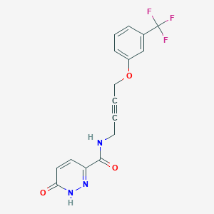 6-oxo-N-(4-(3-(trifluoromethyl)phenoxy)but-2-yn-1-yl)-1,6-dihydropyridazine-3-carboxamide