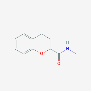 molecular formula C11H13NO2 B2974740 N-methyl-3,4-dihydro-2H-1-benzopyran-2-carboxamide CAS No. 2140142-74-9
