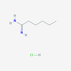 molecular formula C6H15ClN2 B2974809 Hexanimidamide hydrochloride CAS No. 64285-96-7