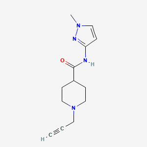 molecular formula C13H18N4O B2974829 N-(1-Methylpyrazol-3-yl)-1-prop-2-ynylpiperidine-4-carboxamide CAS No. 2176766-52-0