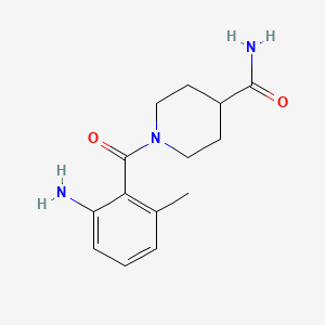 molecular formula C14H19N3O2 B2974841 1-(2-Amino-6-methylbenzoyl)piperidine-4-carboxamide CAS No. 953881-73-7