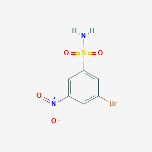 molecular formula C6H5BrN2O4S B2974847 3-Bromo-5-nitrobenzenesulfonamide CAS No. 59481-21-9