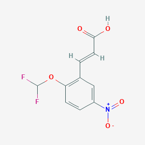 B2974881 2-(Difluoromethoxy)-5-(nitro)cinnamic acid CAS No. 327105-74-8