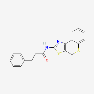3-phenyl-N-(4H-thiochromeno[4,3-d]thiazol-2-yl)propanamide