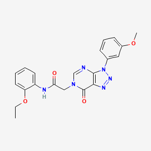 molecular formula C21H20N6O4 B2974896 N-(2-ethoxyphenyl)-2-[3-(3-methoxyphenyl)-7-oxo-3H,6H,7H-[1,2,3]triazolo[4,5-d]pyrimidin-6-yl]acetamide CAS No. 847385-61-9