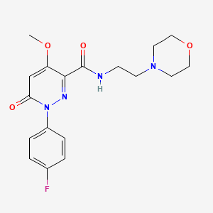 1-(4-fluorophenyl)-4-methoxy-N-(2-morpholin-4-ylethyl)-6-oxopyridazine-3-carboxamide