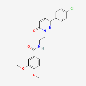 N-(2-(3-(4-chlorophenyl)-6-oxopyridazin-1(6H)-yl)ethyl)-3,4-dimethoxybenzamide