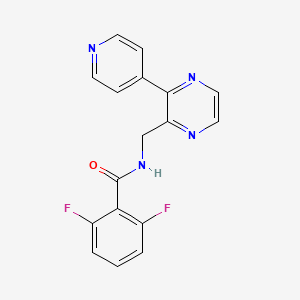 2,6-difluoro-N-{[3-(pyridin-4-yl)pyrazin-2-yl]methyl}benzamide