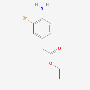 molecular formula C10H12BrNO2 B2974996 Ethyl 2-(4-amino-3-bromophenyl)acetate CAS No. 152362-31-7
