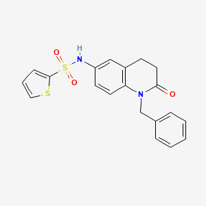 molecular formula C20H18N2O3S2 B2975026 N-(1-benzyl-2-oxo-1,2,3,4-tetrahydroquinolin-6-yl)thiophene-2-sulfonamide CAS No. 941911-99-5