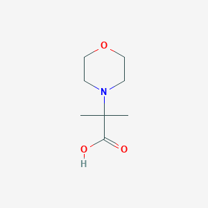 molecular formula C8H18ClNO4 B2975035 2-Methyl-2-morpholinopropanoic acid CAS No. 87439-10-9