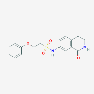 molecular formula C17H18N2O4S B2975144 N-(1-oxo-1,2,3,4-tetrahydroisoquinolin-7-yl)-2-phenoxyethane-1-sulfonamide CAS No. 1428357-89-4