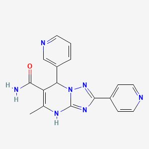 5-Methyl-7-(pyridin-3-yl)-2-(pyridin-4-yl)-4,7-dihydro-[1,2,4]triazolo[1,5-a]pyrimidine-6-carboxamide